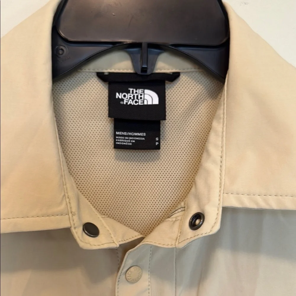 The North Face Tan Casual Button Down Shirt with Structured Design
